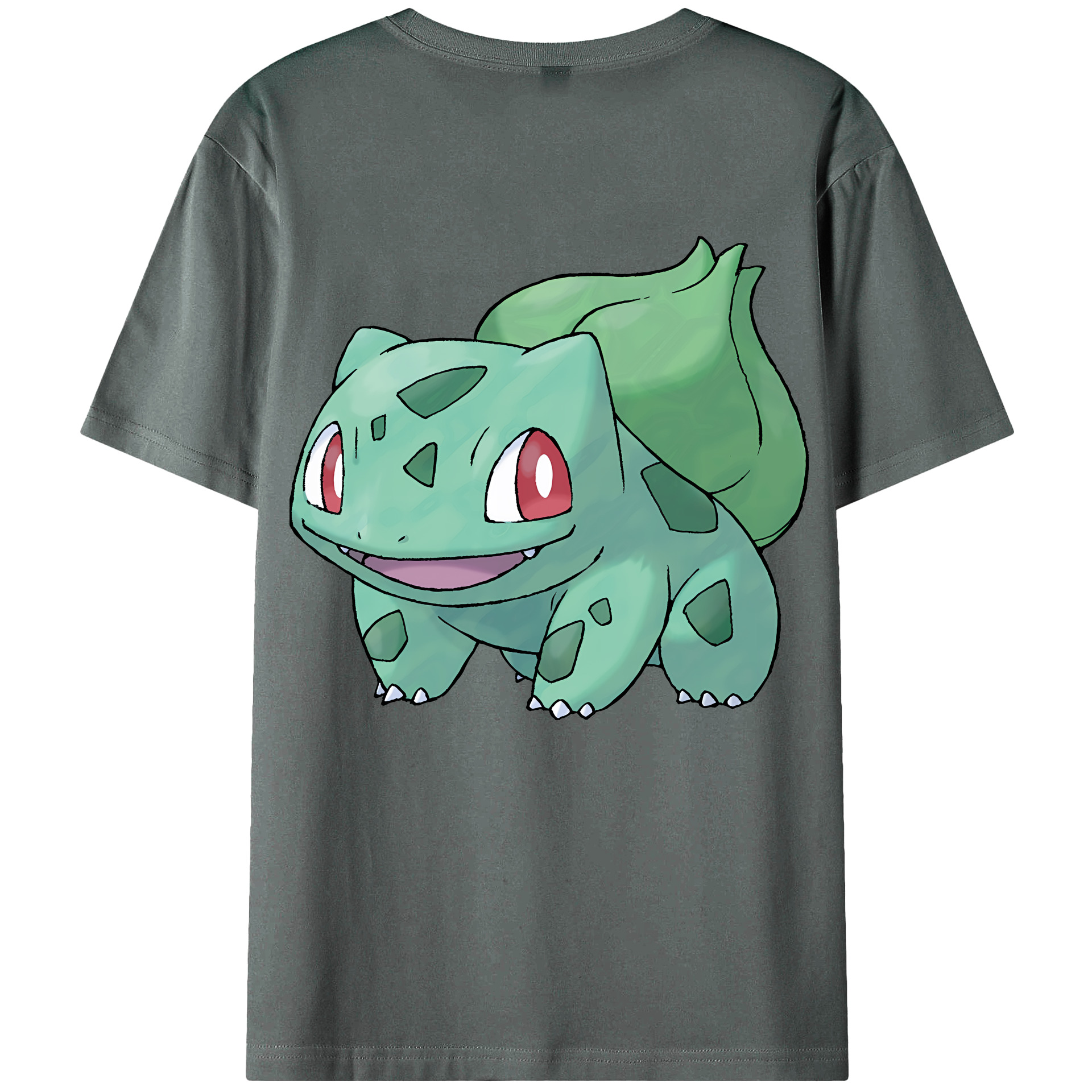 （画像用） ポケットモンスター Pokémon 綿100％ メンズ半袖Tシャツ（バックプリント） 通気性